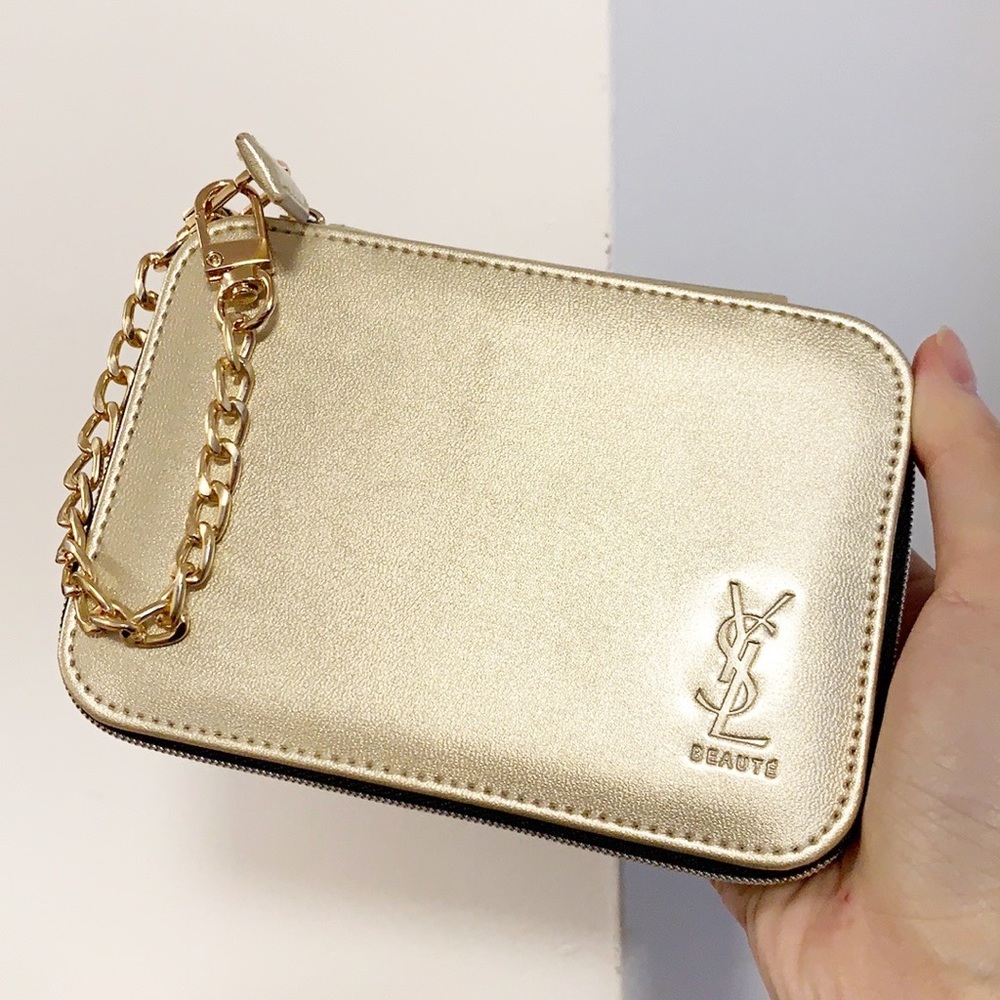 Yves Saint Laurent Light Gold Vanity Cosmetics Case